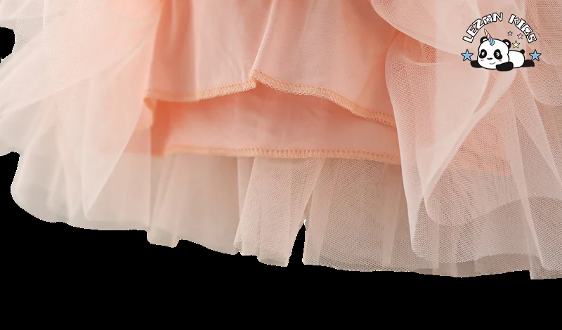 LEZONKIDS - Novo em 2024 Saias Suspensoras para Meninas com Renda e Lantejoulas Bolo Vestidos para Meninas de 2-14 Anos